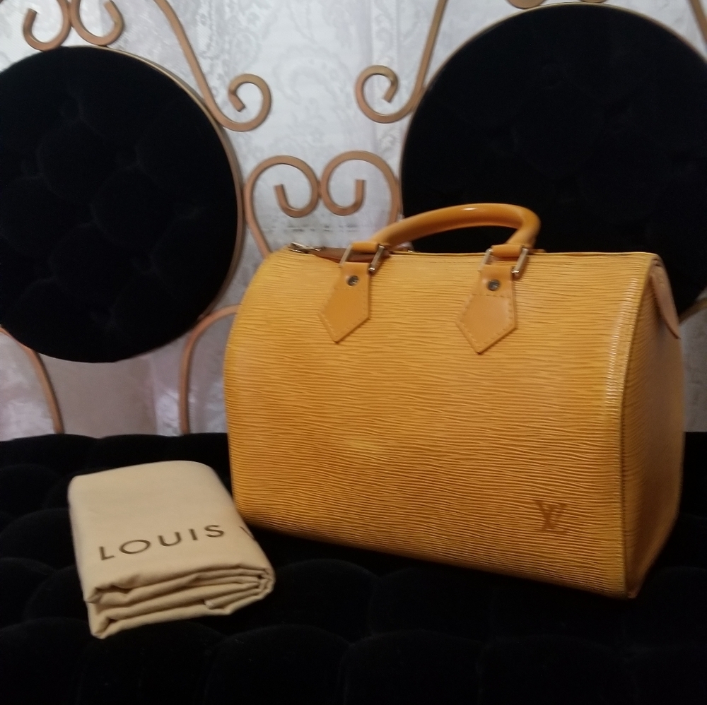 Louis Vuitton yellow speedy bag - Picture 4 of 9